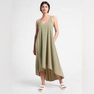 Athleta Olive High Low Dress
